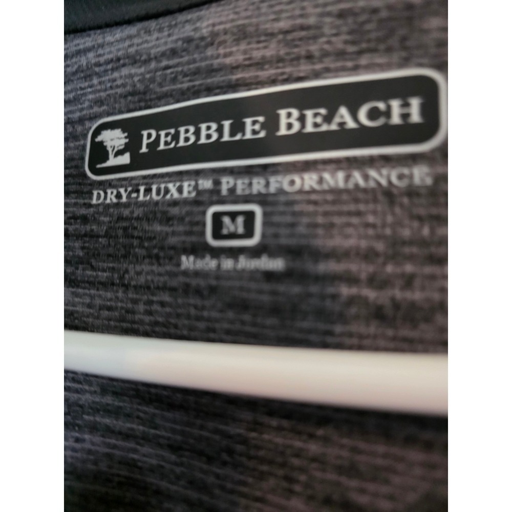 1/4 Zip Pullover  in Gray, Pebble Beach Dry-Luxe Performance ,Medium - Picture 4 of 8